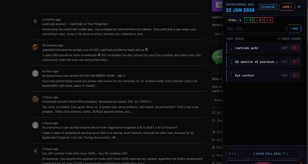 AXIS Companion sidebar in action on a website