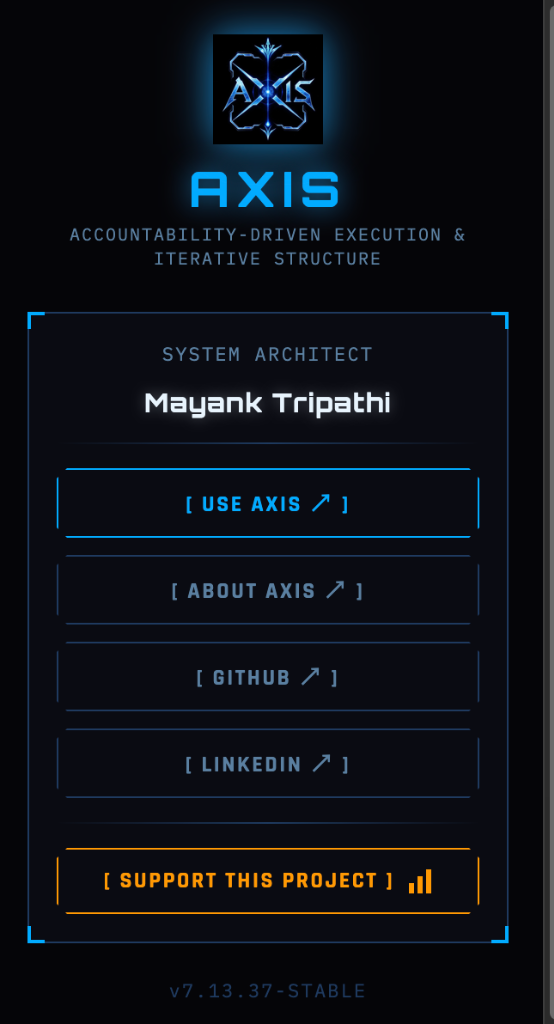 AXIS Companion browser extension popup UI dashboard